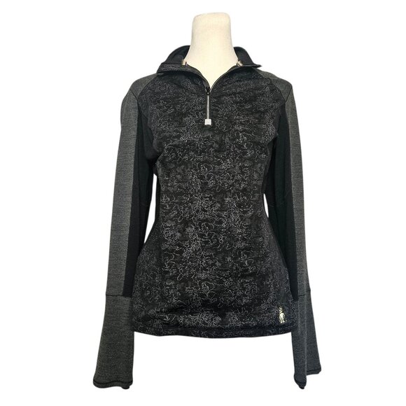 Smartwool PhD 1/4 Zip Pullover Top Merino Wool Blend Light Wind Women's SZ Large - Picture 1 of 14